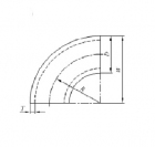 фото Отвод 90° DN 15 21,3x2 type A model 2D (R=25мм) BW EN 10253-2| Поставки из Китая