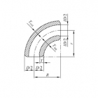 фото Отвод 90° DN 15 21,3x2 type B model 2D (R=25мм) BW EN 10253-2| Поставки из Китая